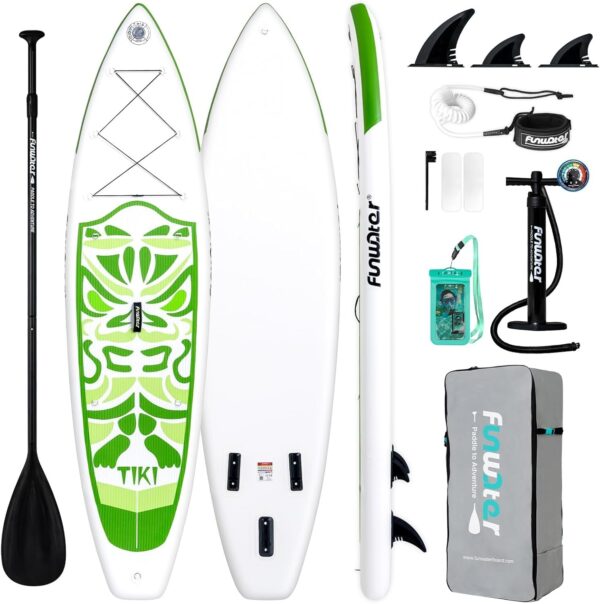 f2f812faaf2f46a28a34191074ad6e54 FunWater Inflatable Ultra-Light Stand Up Paddle Board for All Skill Levels with Premium SUP Paddleboard Accessories,Non-Slip Comfort Deck for Youth & Adults