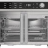 Crisp ‘N Bake Air Fryer Toaster Oven Combo, 12 in 1 Countertop Convection Oven Cooks Food Fast, Fits a Whole Pizza or 6 Toast Slices, French Doors with Stainless Steel Finish