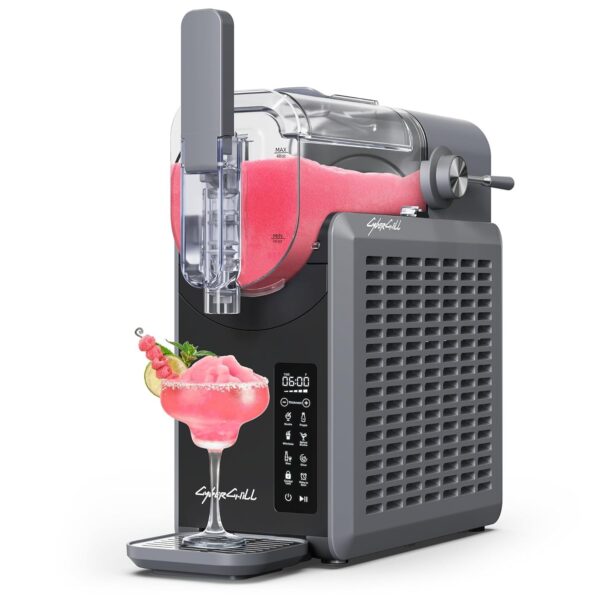 f34da889a065481ab92f854e5ba21e87 24-Hour Delay Start&Cold Retention, 68 oz Slushy Machine with Self-Cleaning Function, Frozen Drink Maker with 5 Preset Programs,Frozen Margaritas, Frapp??s, and More
