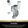 Ninja Pod & Grounds Specialty Single-Serve Coffee Maker, K-Cup Pod Compatible, Brews Grounds, Compact Design, Built-In Milk Frother, 56-oz. Reservoir, 6-oz. Cup to 24-oz. Mug Sizes, Stone, PB051ST