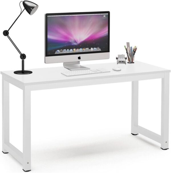 f3595956ece445a0a6cf82981fbd4769 Tribesigns Modern Computer Desk, 63 x 31.5 inch Large Office Desk Computer Table Study Writing Desk Workstation for Home Office, Vintage Black Metal Frame