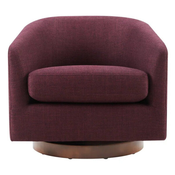 f35e7da65b644bc1a78d89f81428be20 Upholstered Swivel Barrel Chair