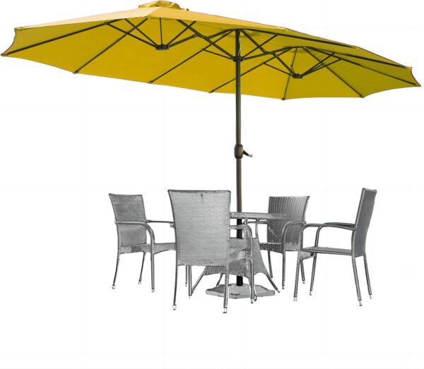 f3629063df1e4198bbdbabe78a348e0b 15ft Patio Umbrella with Solar Lights, Large Double Umbrella Outdoor, Rectangle 180”x106” Umbrellas with 156 PCS LED Lights and Crank Handle for Backyard Deck Pool Shade in Black(1.9′′ Pole)
