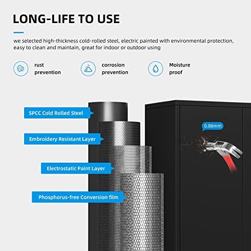 f398a3df5d7e44f095b6e2e6d4e7f3d6 Atripark Metal Storage Cabinet with Lock, 72′′ Lockable Garage Tool Cabinet with Doors
