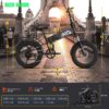Buddy Pro 750W Foldable Electric Bike, 20′′ Fat Tire, 48V 13Ah Battery, Dual Suspension, LCD Display, Black