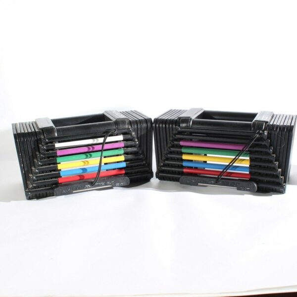 f3d34b1d8abd43a1be693673003ecb16 2 Powerblock The Block 45 Lbs Adjustable Dumbbells Weights Portable Exercise