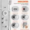Shower Panel System, 6 Shower Modes, LED & Display Shower Panel Tower, Rainfall, Waterfall, 4 Body Massage Jets, Tub Spout, Handheld Shower Head 59′′ Hose, Stainless Steel Wall-Mounted Shower Set