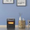 Portable Space Heater, 750W/1500W Small Infrared Heater w/ Remote, LED Display, 3 WorModes, Safe Electric Heater for Home Office Bedroom with Overheat Protection, 11.58′′ x 9.72′′ x 12′′, Q6153