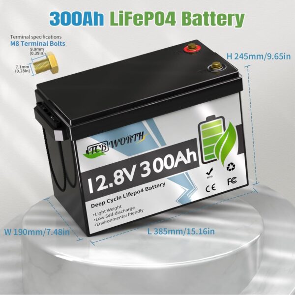 f3e9a36bb0d44b1f85463bdfe544c38d 12V 100Ah LiFePO4 Battery, Rechargeabel Deep Cycle Lithium Batteries, 100A BMS with Low-Temp Protection, Perfect for RV, Solar, Boat, Marine, Trolling Motor