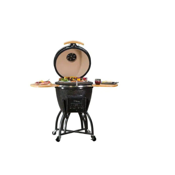 f434cd019fd84ec4a8f5ac8794f21961 Grills 22 in. Kamado Pro Ceramic Charcoal Grill with Grill Cover