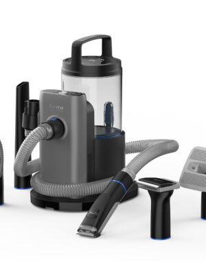 Professional Plus Pet Grooming Vacuum Kit, 5 Pet Grooming Tools, 2L Canister, Works for All Dogs, Cats, and Pet Fur
