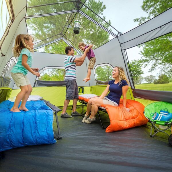 Core 9 Person Instant Cabin Tent – 14′ x 9′, Green (40008)