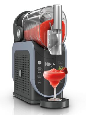 SLUSHi with RapidChill Technology, 88 oz. Frozen Drink & Slushie Machine, 5 Preset Programs, Margaritas, Frappés, and More, Premium Accents, Black, FS301