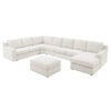 166′′ Wide Microfiber/Microsuede Left Hand Facing Modular Corner Sectional with Ottoman