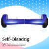 FX3 Hoverboard Blue – 6.5′′ LED Wheels, 200W Motor, UL2272 Certified, Up to 6.2mph for Kids & Adults