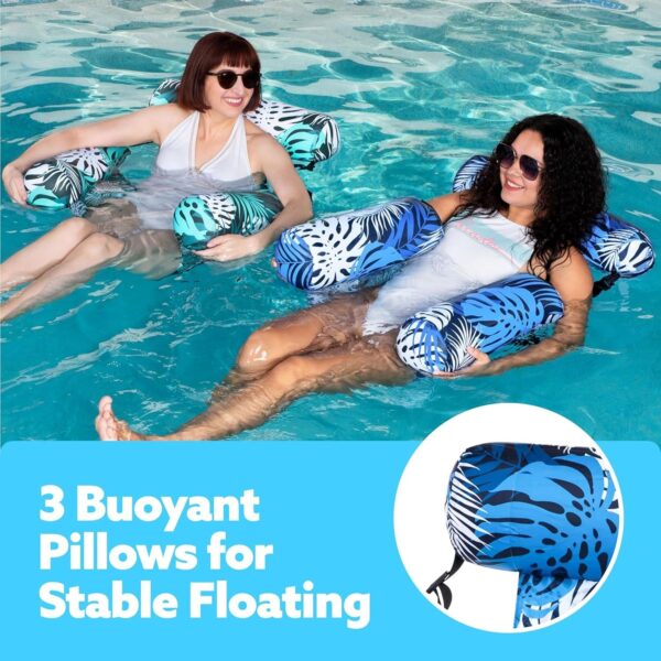 f6acfb87e23d464b9db1d6c452d274da SLOOSH Inflatable Pool Floats Adult,2 Packs Floating Lounge Chairs,Blow up Pool Noodles for Adult Heavy Duty,Floating Chair for Party Summer Water Beach Lake Fun