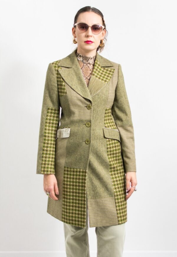 f6e9fbee1ab8415fa3cc9d5dca7e7c31 Patchwork jacket wool coat