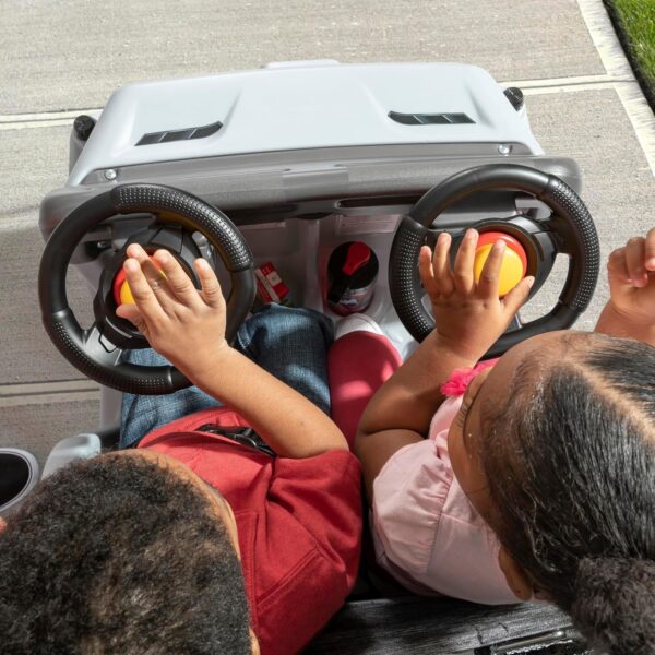 f718502d424747eaae0654890ec6a576 Step2 Side-by-Side Push Around SUV, Kids Push Car, 2 Seats, Stroller Substitute, Includes Seat Belts & Horns, Made of Durable Plastic, Max Weight 100 lbs., For Toddlers 1.5-5 Years Old, Blue