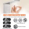 Shower Panel System, 6 Shower Modes, LED & Display Shower Panel Tower, Rainfall, Waterfall, 4 Body Massage Jets, Tub Spout, Handheld Shower Head 59′′ Hose, Stainless Steel Wall-Mounted Shower Set