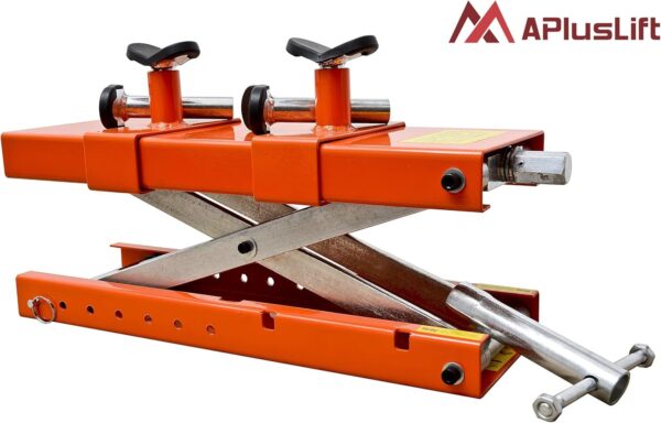 f752fcc2197444488c7e487f5e12e1ad APlusLift MT1500X 1500LB Air-Operated Motorcycle & ATV Lift Table – 48′′ Wide with Side Extensions, 2-Year Warranty
