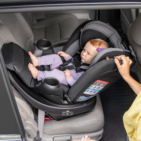 Revolve360 Extend Convertible Car Seat with 360 Degree Rotation, Extended Rear-Facing, Forward-Facing, Booster Mode, and Secure Latch Install, Revere Gray