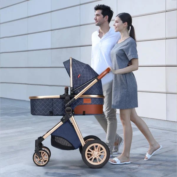 f7ea90b375554dd6a9aa5cd42d4010e2 B.Childhood High Landscape Baby Stroller Folding Reversible Seat,Unisex,Blue