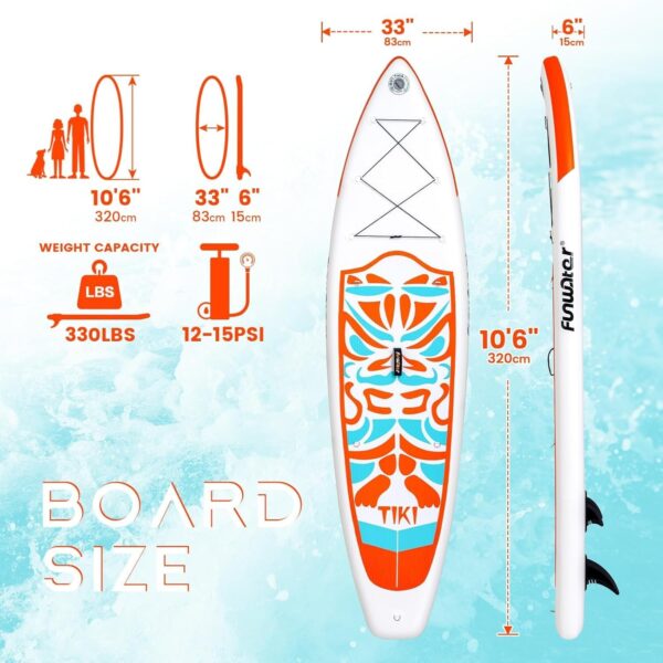 f807569609e94937849b5d515541154d FunWater Inflatable Ultra-Light Stand Up Paddle Board for All Skill Levels with Premium SUP Paddleboard Accessories,Non-Slip Comfort Deck for Youth & Adults