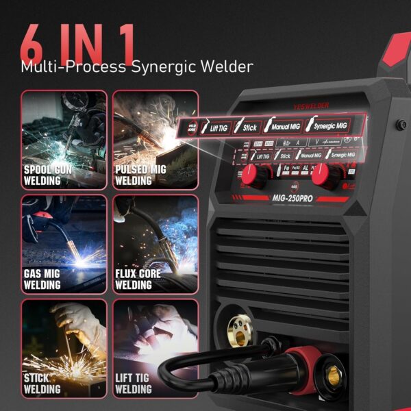 f83f14b311104e43a4f137e5c1cc4caf 135Amp MIG Welder,110V Flux Core Welder Flux MIG/Lift TIG/Stick 3-in-1 Large LED Digital Display Welding Machine IGBT Inverter Welder FLUX-135PRO