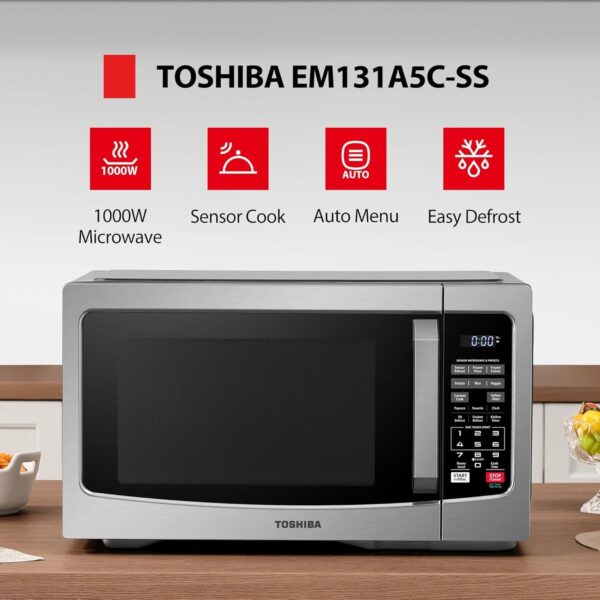 f874eeb812de48a4ba98b66551204498 Air Fryer Combo 8-in-1 Countertop Microwave Oven, with Convection, Broil, Odor Removal Mode, 12.4′′ Position Memory Turntable, Child-Lock, 1.0 Cu.ft, Black Stainless Steel, ML2-EC10SA(BS)