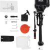 2-Stroke 3.6HP Outboard Motor, 55CC Heavy Duty Fishing Boat Engine 5000rpm Gasoline Short Shaft Boat Motor Water Cooling & CDI Manual Start Boat Engine for Canoes, Dinghies, Inflatable Boats