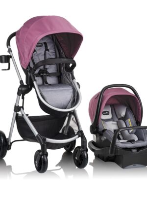 Pivot Modular Travel System with LiteMax Infant Car Seat with Anti-Rebound Bar (Desert Tan)