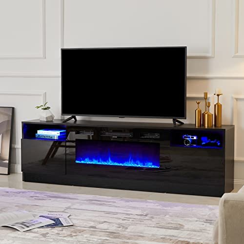 f92b0c42e65c4cd198f3a7308e0c4984 Amerlife Fireplace TV Stand with 36′′ Electric Fireplace, LED Light Entertainment Center