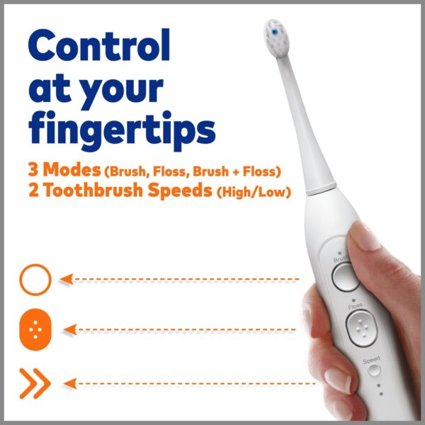 f9f7f871e6fa43c7ad9c94647a6af3fe Waterpik Sonic-Fusion 2.0 Flossing Toothbrush, Electric Toothbrush Water Flosser Combo, White
