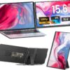 Laptop Screen Extender – 15.6′′ FHD 1080P Portable Monitor for Laptop, Detachable & Plug and Play Dual Laptop Monitor Extender for 13′′-17.3′′ Laptops, Compatible with Wins/Mac/Android/Chrome