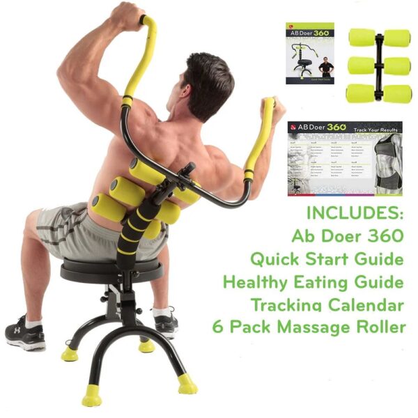 f9fe5d47a563454a871d039aede08f53 Fitness System with 6 Pack Back Roller Provides an Abdominal and Total Body Workout with Aerobics to Burn Calories and Work Muscles Simultaneously.