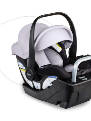 Britax Willow S Infant Car Seat with Alpine Base, ClickTight Technology, Rear Facing Car Seat with RightSize System, Glacier Onyx