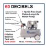 California Air Tools 8 Gal. 1 HP 120 PSI Ultra Quiet and Oil-Free Electric Horizontal Tank Air Compressor with Automatic Drain