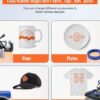 8-in-1 Heat Press Machine, 15×15 Inch, Combo with Tumbler Press, 360° Swing Away, Digital Multifunction for T-Shirts, Mugs, Hats, Plates, Black/White
