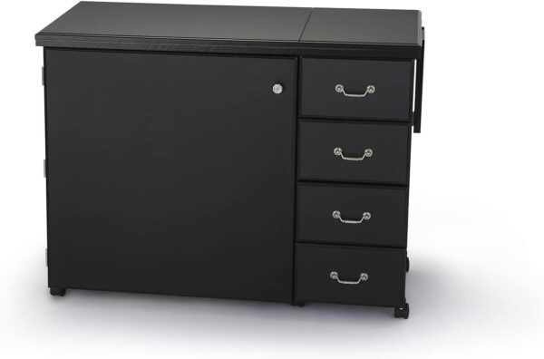 fab709d35f344bf2aa4feff74ad498f7 353 Norma Jean Sewing Cabinet for Sturdy Sewing, Cutting, Quilting, and Crafting with Storage and Airlift, Black Finish