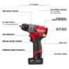 3403-22 M12 FUEL 12V Lithium-Ion Brushless Cordless 1/2 in. Drill Driver Kit with 4.0Ah and 2.0Ah Battery and Soft Case