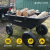 Heavy Duty Poly Utility Dump Wagon Garden Cart w/Pneumatic Tires, 6 Cu Ft – 1200 lb Capacity Outdoor Wheelbarrow for Yard, Landscaping & Gardening, Lawn Tractor or ATV Towable-Gorilla Carts