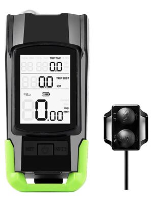 3-in-1 Multi-function Wireless Bike Speedometer, Light & Horn