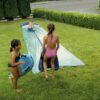 TEAM MAGNUS 31ft Slip n Slide with 500CL Inflatable Crash pad. Slip and Slide for Kids Ages 8-12 in Heavier, 0.22mm PVC with Adjustable sprinklers (372′′ L x 63′′ W x 10′′ H)