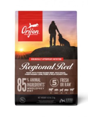 ORIJEN REGIONAL RED Dry Dog Food, Grain Free and Poultry Free Dog Food, Fresh or Raw Ingredients, 23.5lb