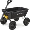 7GCG-NF Heavy-Duty Poly Dump Garden Cart with No-Flat Tires, 7 Cubic Feet, 1200-Pound Capacity, Black, Amazon Exclusive