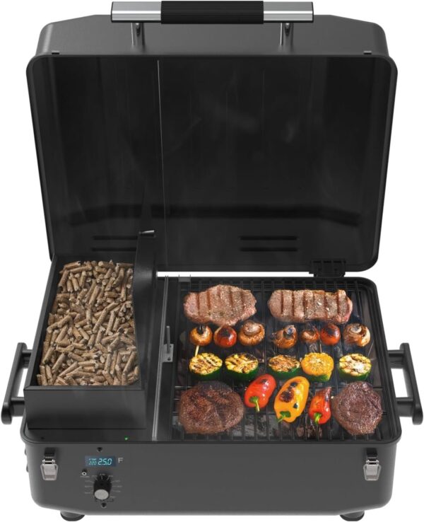 fca9f39102934e5283206ee5c072670c Z GRILLS Wood Pellet Grill Smoker with 552 Cooking Area & Front Shelf for Outdoor BBQ, Smoke, Bake and Roast, 550C