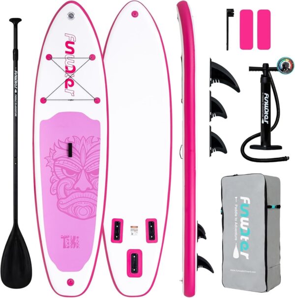 fce9cd7e774444849ecc1c3a274a59ad FunWater Inflatable Ultra-Light Stand Up Paddle Board for All Skill Levels with Premium SUP Paddleboard Accessories,Non-Slip Comfort Deck for Youth & Adults