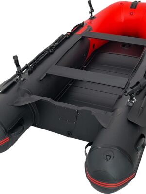 Inflatable Boat | Yacht Dinghy Tender Raft | Multi Person Fishing Boat | Aluminum Floor Oars | Fishing Rod Holders | Heavy-Duty PVC | 2024 Model |
