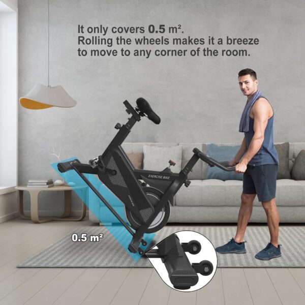 fd27d651a02a444e809c34178bb131d3 Exercise Bike, Stationary Bike Indoor Cycling Bike for Home Cardio Gym 300lbs Weight Capacity, Workout Bike with Heavy Flywheel, Seat Cushion, LCD Monitor, Optoelectronic Heart Rate,Silent Belt Drive