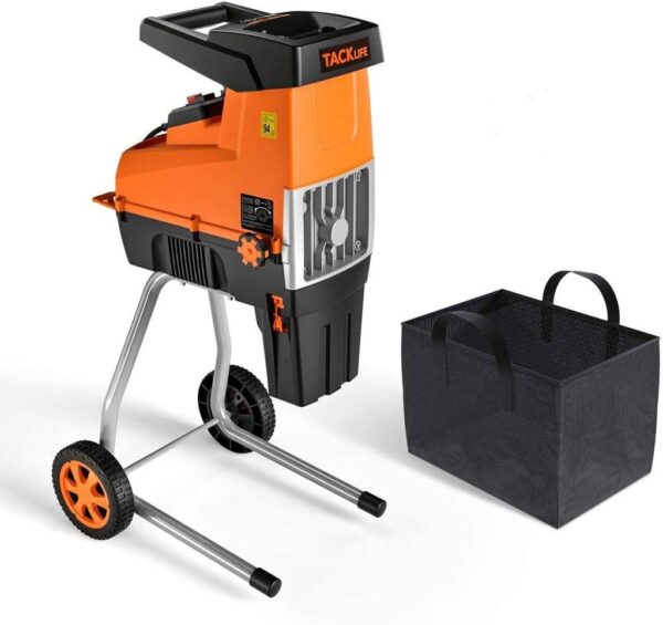 Wood Chipper, 15-Amp Garden Shredder, 60L Collection Bag – Tkws01a